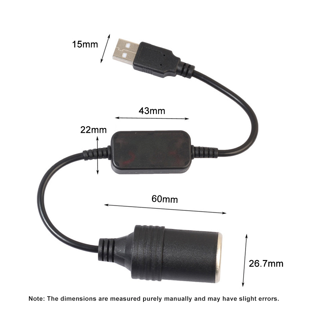 1pc 5V 2A USB To 12V Cigarette - Accessories Experts Vape recension och pris