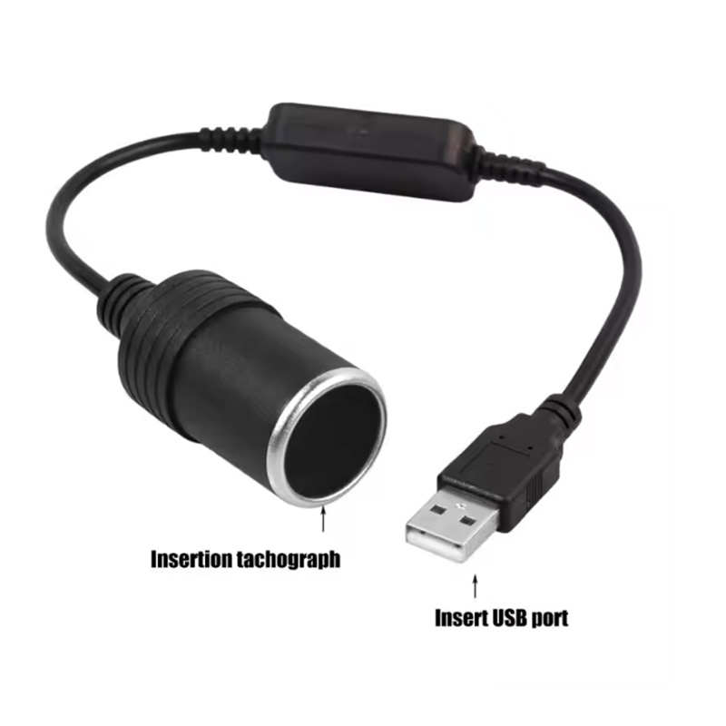 1pc 5V 2A USB To 12V Cigarette - Accessories Experts Vape recension och pris
