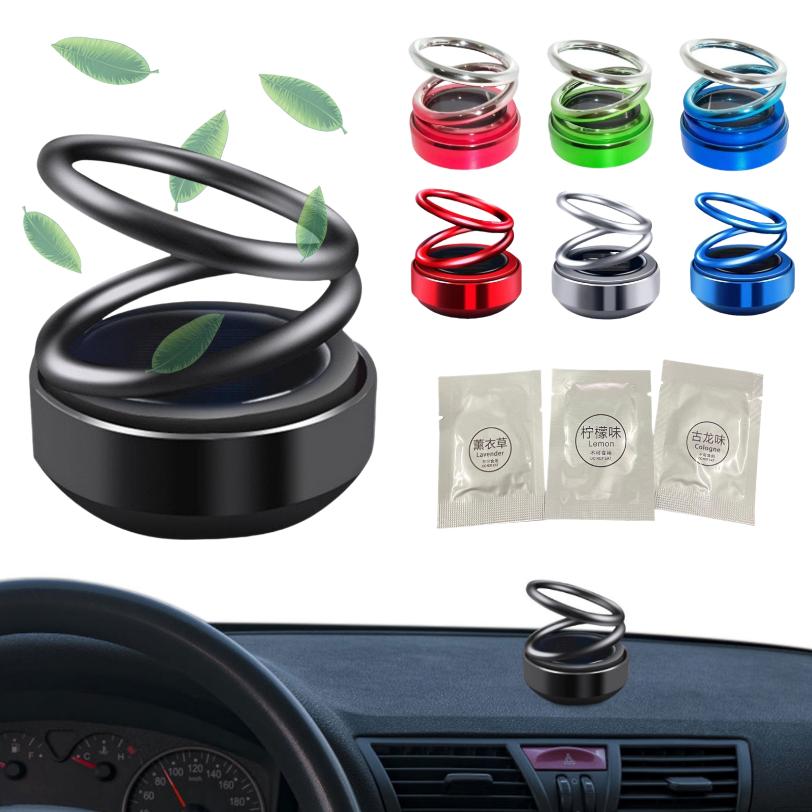 Solar Car Air Freshener Car Ar - Vape Decoration recension och pris