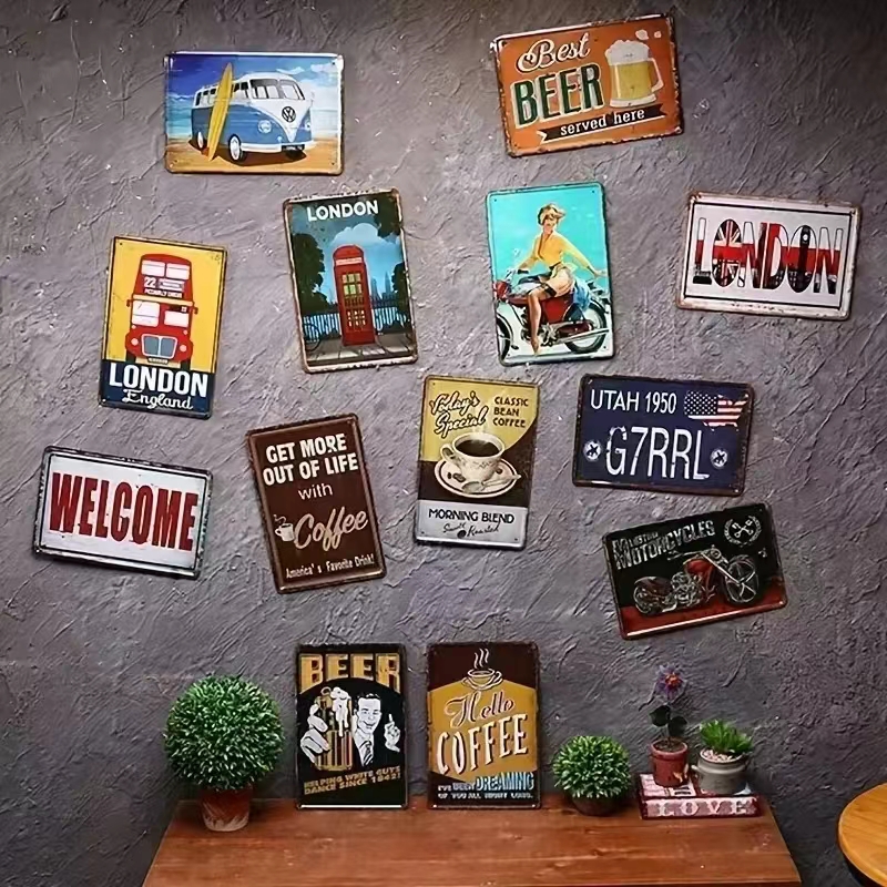 （2D Tin painting）Vintage Tin M - Vape Decoration recension och pris