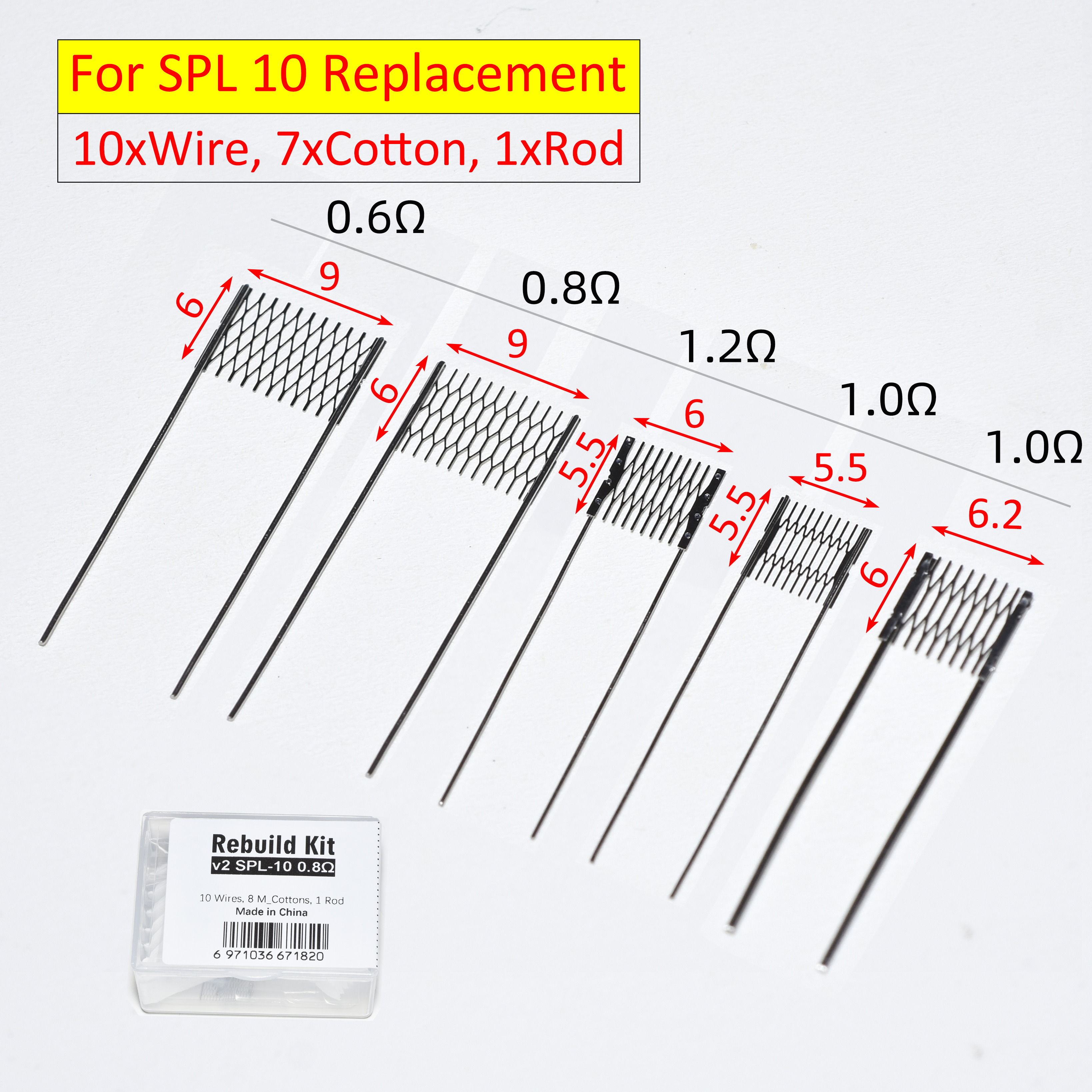 5 Type SPL 10 Resistance Wire  - Coil Building Kit recension och pris
