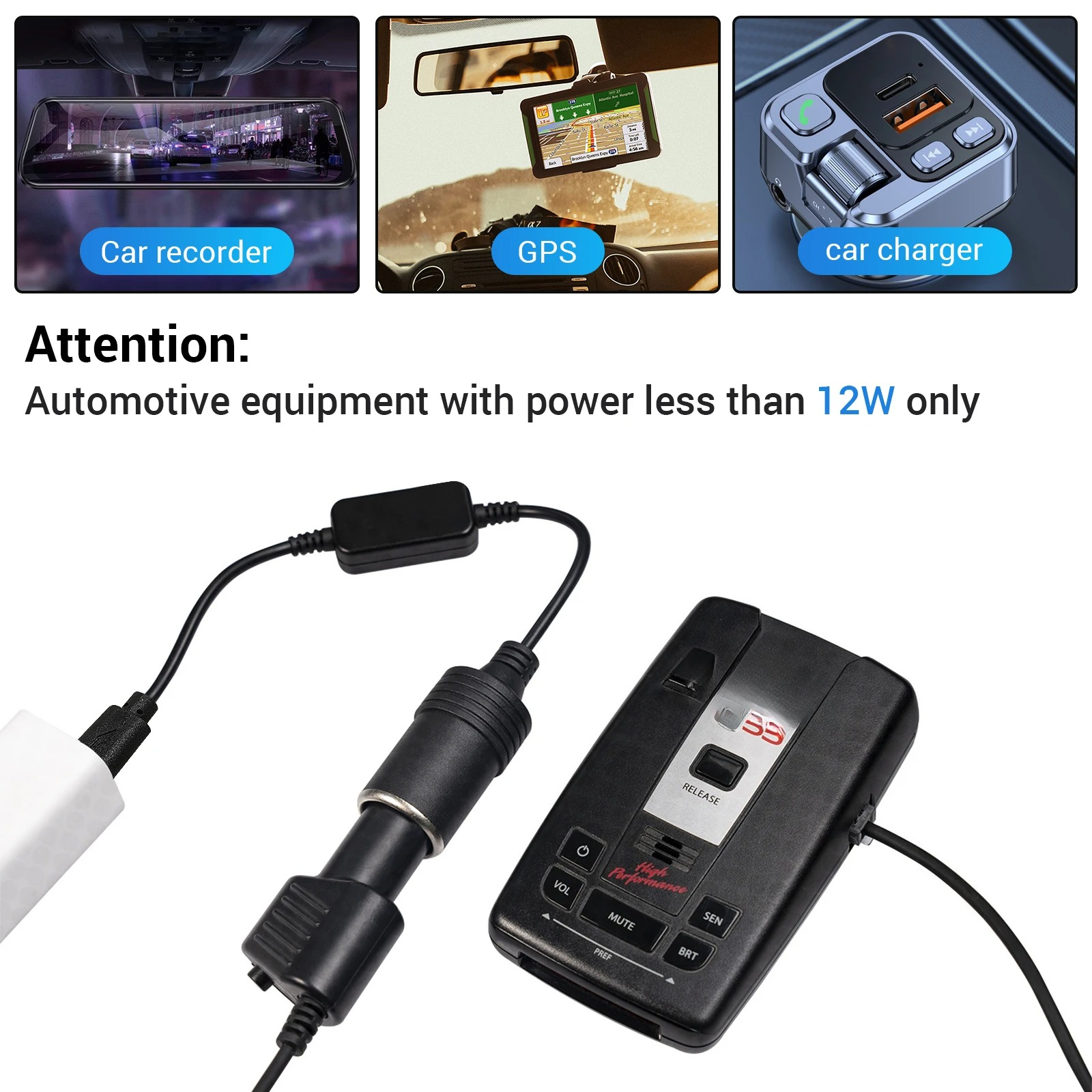 1pc 5V 2A USB To 12V Cigarette - Accessories Experts Vape recension och pris
