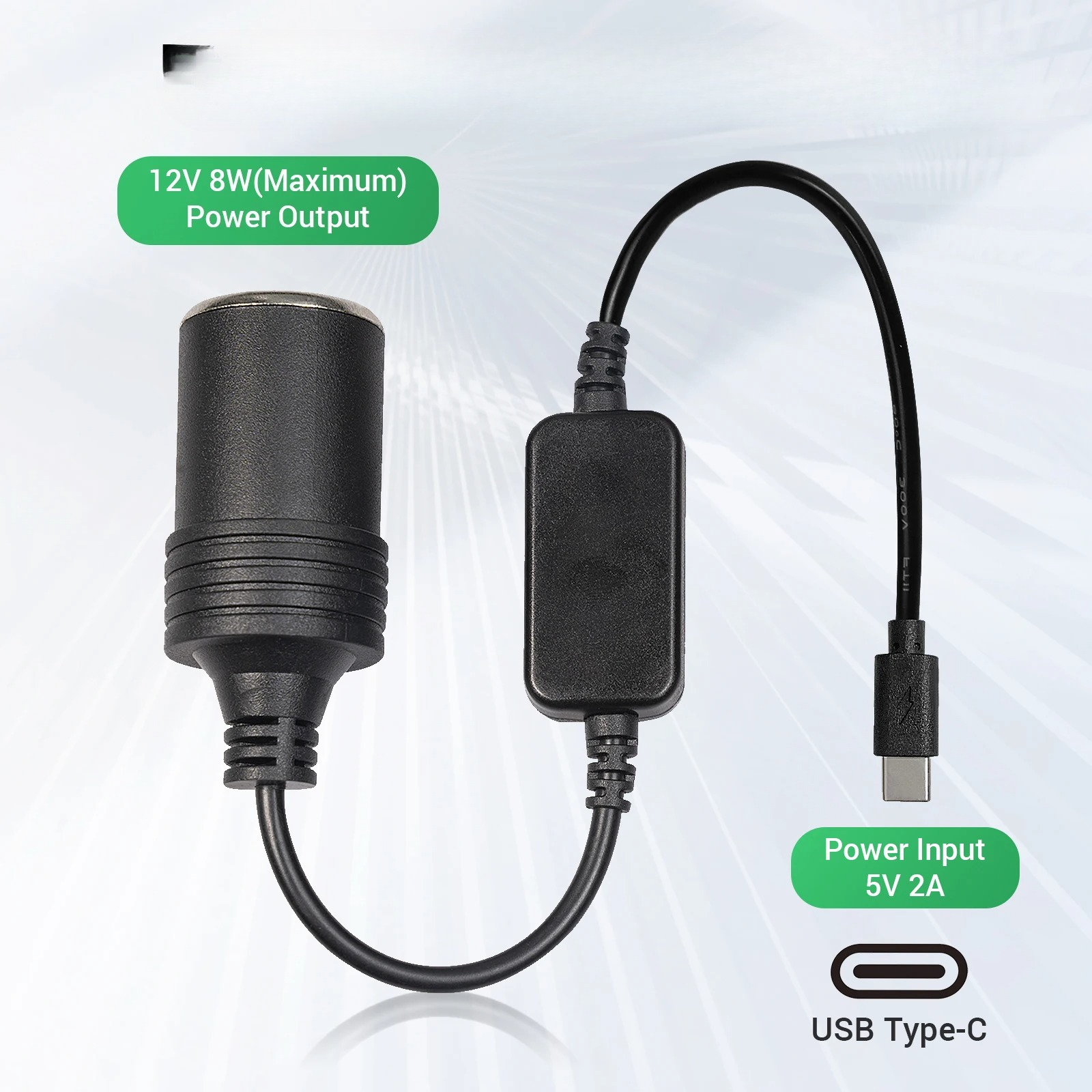 1pc 5V 2A USB To 12V Cigarette - Accessories Experts Vape recension och pris