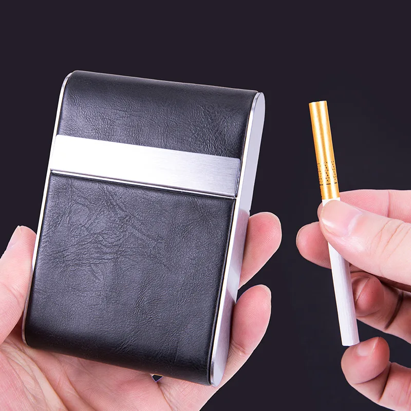 Leather Metal Cigarette Case,  - Smoking & Vaping Accessories recension och pris