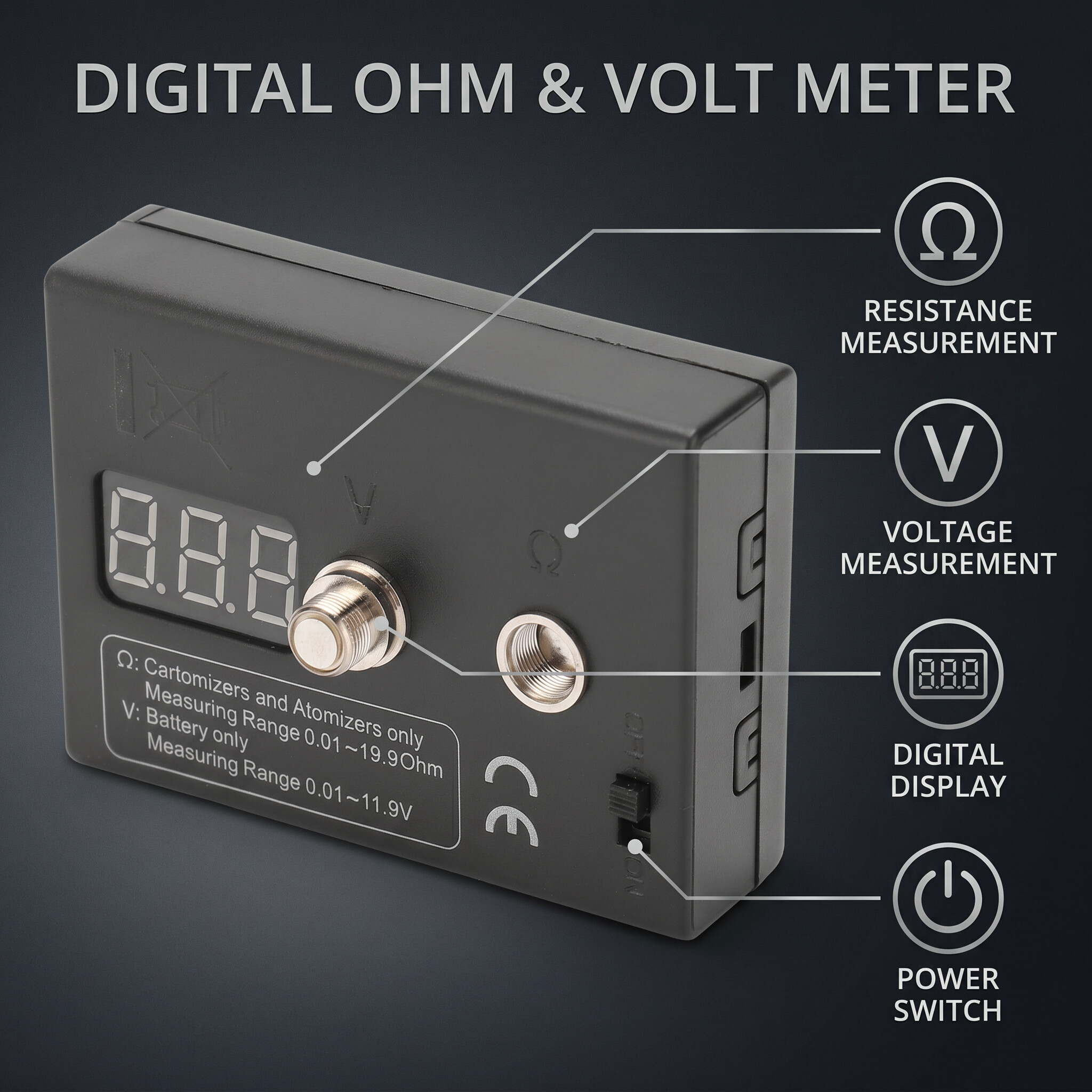 Resistance OHM Meter Coil Test - Ohm Meter Reader recension och pris